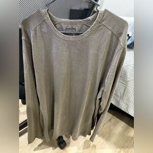 Men's Calvin Klein Long Sleeve Taupe Shirt